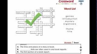 CC7105 How to Write a Book Report Crossword Mini [upl. by Casady]