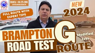 Brampton G Road Test Route  2024  New Modified G Route [upl. by Acinom]