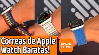 PROBANDO CORREAS BARATAS DE APPLE WATCH COMPRADAS EN TEMU [upl. by Marchak675]