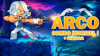 COMBO DE ARCO DE 0 ATÉ A MORTE  STRINGS NO BRAWLHALLA [upl. by Demetra]