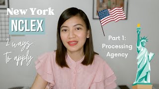 Easiest Way to apply for NCLEX  NYSED 🇺🇸🗽  Part 1 Processing Agency [upl. by Al740]