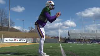 Micd Up UAlbany Footballs Offensive Coordinator Joe Davis [upl. by Akemyt]