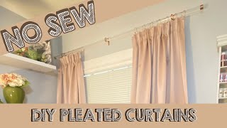 No Sew DIY Pleated Curtains [upl. by Ehling]