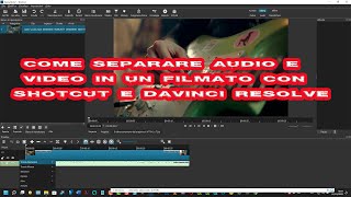 Come separare laudio e il video di un filmato con Shotcut e DaVinci Resolve [upl. by Alic592]