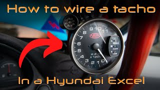 How to wire a Tacho into a Hyundai Excel [upl. by Ahsinaj]