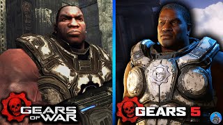 Gears of War COLE TRAIN Evolution Gears 1 to Gears 5 [upl. by Lebar]