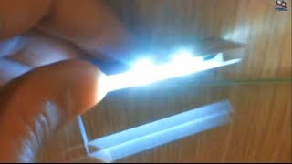 LED Lights Edge Lit Glass cabinet shelf Backlighting  How to Install  Blau Schrank  Regal [upl. by Yerrok793]