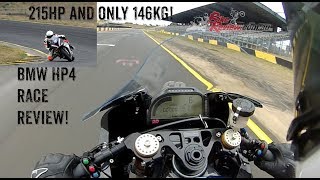 BMW HP4 Race Review 215hp 146kg is Crazy 300kmh Jeff Ware [upl. by Mw]