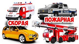 ПОЖАРНАЯ машина и ПОЛИЦЕЙСКИЙ автомобиль  Собираем Пазл из разных машинок [upl. by Wylie201]