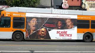 Scare Tactics Bus Shannen Doherty Jordan Peele Sunset Blvd Los Angeles California US October 9 2024 [upl. by Delores]