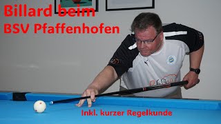 Billard beim BSV Pfaffenhofen  inkl Einführung in die Regeln [upl. by Nilde]