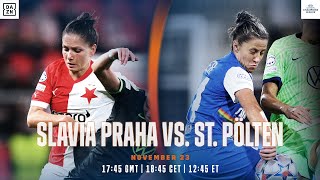 Slavia Prague vs St Pölten  UEFA Womens Champions League 202223 Matchday 3 Full Match [upl. by Kylstra764]