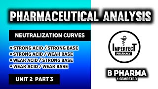 Neutralization Curves  Titration Curve  Types Of Acid Base Titration  Pharmaceutical Analysis [upl. by Drofdeb]