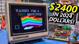 Tandy CM1 A broken highend 26khz monitor from 1984 [upl. by Rolo]