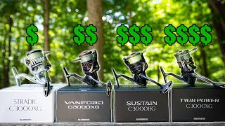 Shimano Reel Comparison Which Reel Should You Buy Stradic FL Vanford Sustain FJ Twin Power FD [upl. by Cilegna]