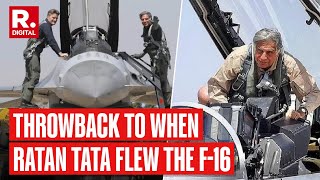 Ratan Tata Dies Throwback To When The Business Tycoon Flew F16 Fighter Jet  Watch Viral Video [upl. by Raskin]