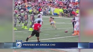 Pro Bowl streaker did it for ailing cousin [upl. by Kenric]