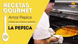 Arroz Pepica paella de marisco pelado  La Pepica [upl. by Ruthie322]