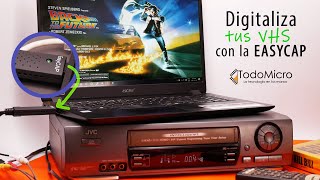 📼Cómo digitalizar VHS con la EasyCap RCA a USB 20 [upl. by Ahsikat111]