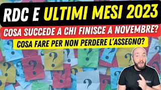 📣 REDDITO DI CITTADINANZA Novembre 2023 cosa succederà [upl. by Ailicec5]