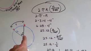 Major or Minor Arc Arc Length Theorem Geometry 179 [upl. by Lairret]