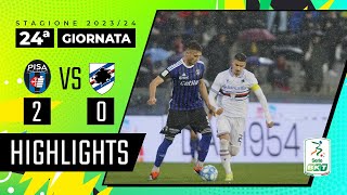 Pisa vs Sampdoria 20  Serve un gran goal di Capitan Caracciolo  HIGHLIGHTS SERIE BKT 2023  2024 [upl. by Hukill44]