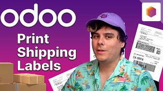 Print Shipping Labels  Odoo Inventory [upl. by Alakam]