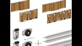 Ares Wardrobe Sliding Door gear  track kit for bottom rolling setup for DIY  Buller Ltd [upl. by Harberd295]