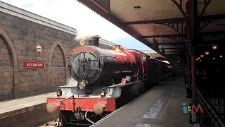 Hogwarts Express train pulls into Hogsmeade Station at Universal Orlando [upl. by Celeste]