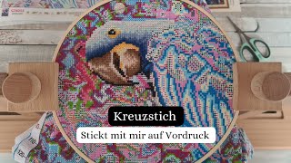 Stickt mit mir auf Vordruck kreuzstich flosstube [upl. by Dare343]