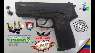 Pistola Traumatica Retay S2022 Replica de SigSauer Arme Desarme y Ensayo│WhatsApp 3125286943 [upl. by Ailam]