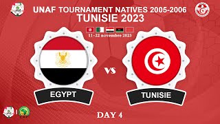 🏆J4🔻TUNISIE 🆚 EGYPTE🏆 2023 دورة اتحاد شمال إفريقيا لكرة القدم لمنتخبات مواليد 20062005  تونس [upl. by Innej]