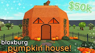 Building a PUMPKIN Bloxburg House 1 Story Build Tutorial [upl. by Netsew]