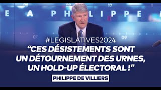 Philippe de Villiers  quotCes désistements sont un détournement des urnes un holdup électoral quot [upl. by Timmie]