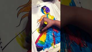 Awesome Color Combinations  Blue Yellow Purple Green Red Painting by 👧 Like it 🎨❓ [upl. by Lonna]