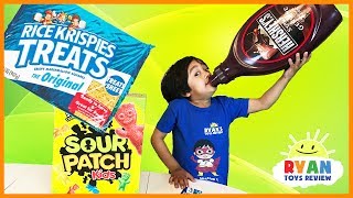 GIANT CANDY CHALLENGE Worlds Biggest Candy magic transform Family Fun Taste Test [upl. by Ahsats205]