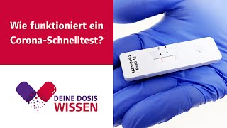 Wie funktioniert ein CoronaSchnelltest  DEINE DOSIS WISSEN  Hohenzollern Apotheke [upl. by Reginald]