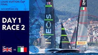 Louis Vuitton Cup Final Race 2  INEOS Britannia vs Luna Rossa Prada Pirelli  Full Replay [upl. by Mcferren]