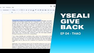 4NET  YSEALI Give Back EP 04  CHỮA BÀI LUẬN [upl. by Jadd150]