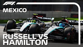 Hamilton and Russell Go HeadToHead in Mexico  2024 Mexico City Grand Prix [upl. by Dogs]