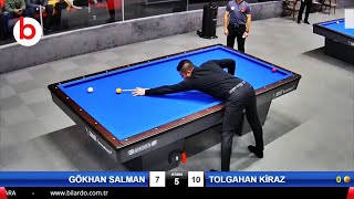 TOLGAHAN KİRAZ vs GÖKHAN SALMAN  3 Cushion Billiards Championship ANKARA [upl. by Howlyn]