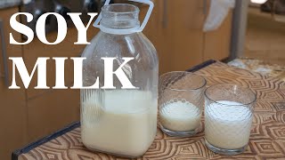 SOY MILK  Make your own at home No quotbeanyquotflavor Froths beautifully [upl. by Blainey]