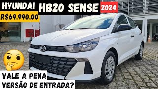 Hyundai Hb20 Sense 2024 Versão de entrada do melhor Hatch Popular está mais barata que Polo TRACK [upl. by Nahtaoj]