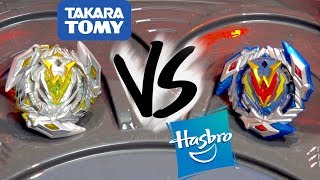 HASBRO VS TAKARA TOMY Wonder Valtryek V4 12VlS VS Winning Valkyrie 12Vl  Beyblade Burst Turbo [upl. by Siraved632]