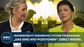 TV DUELL Warum Alice Weidel und Sahra Wagenknecht beim Thema Ukraine russische Narrative vertreten [upl. by Padraig]