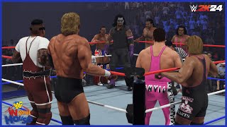 WWE 2K24  WWF In Your House  Team Hart vs Team Kama [upl. by Nirok]