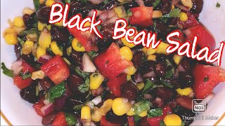 Black Bean Salad with Corn Red Pepper and Cilantro Healthy Salads  DEPSEYIMBIN [upl. by Anayrb806]