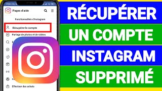 Comment récupérer un compte Instagram définitivement supprimé  Nouvelle Méthode 2024 [upl. by Lucia]