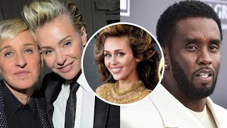 Ellen Degeneres Leaves the US Is It Diddy Related Plus Miley Update amp Jussie Smollet Goes Free [upl. by Innoc813]