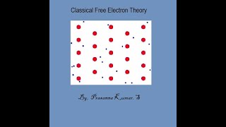 Classical Free Electron Theory CFET DrudeLorentz theory [upl. by Lida396]